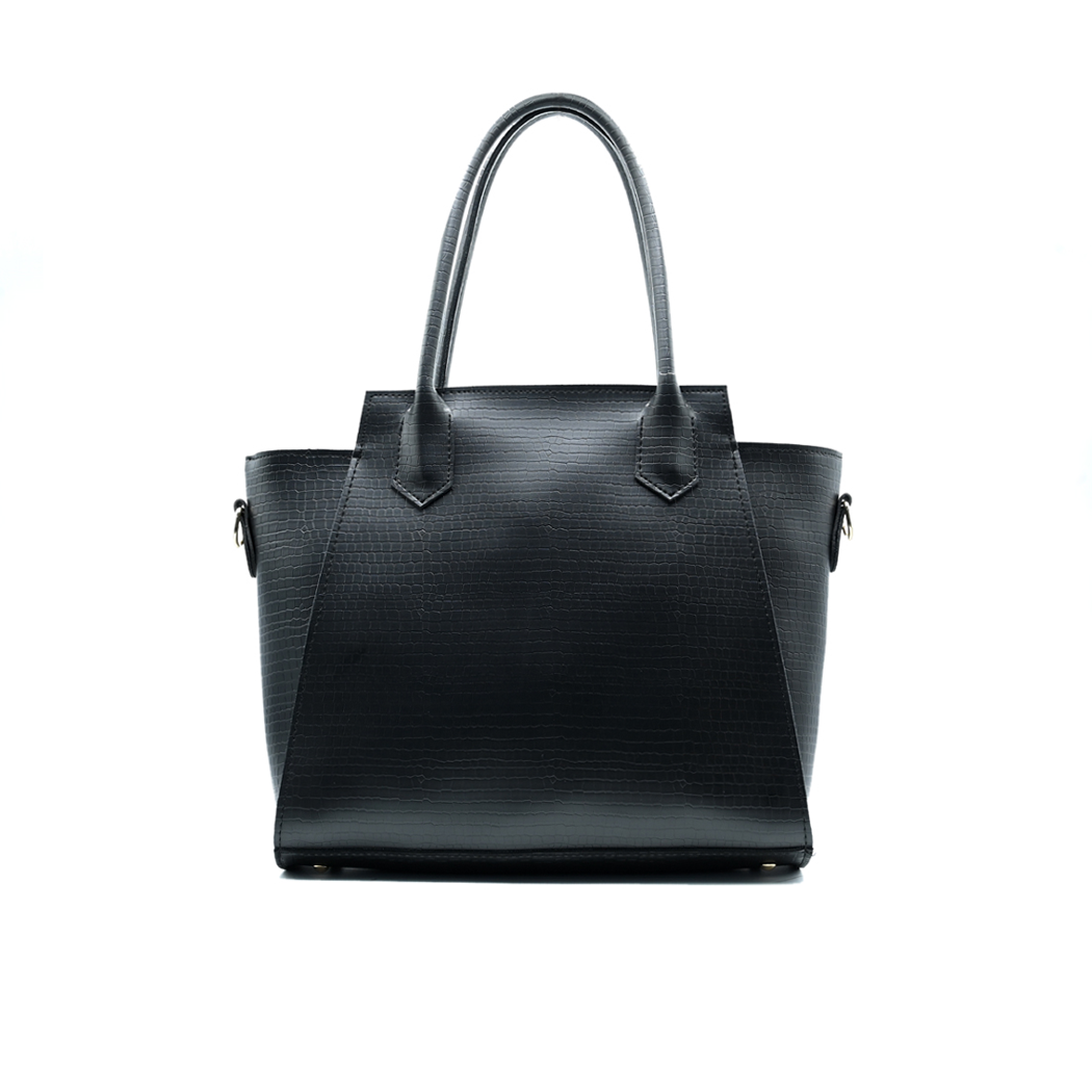 Structured Box Tote – Black