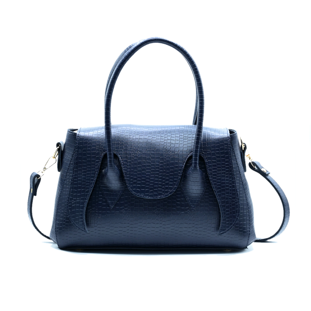 Flap Satchel Bag – Navy Blue