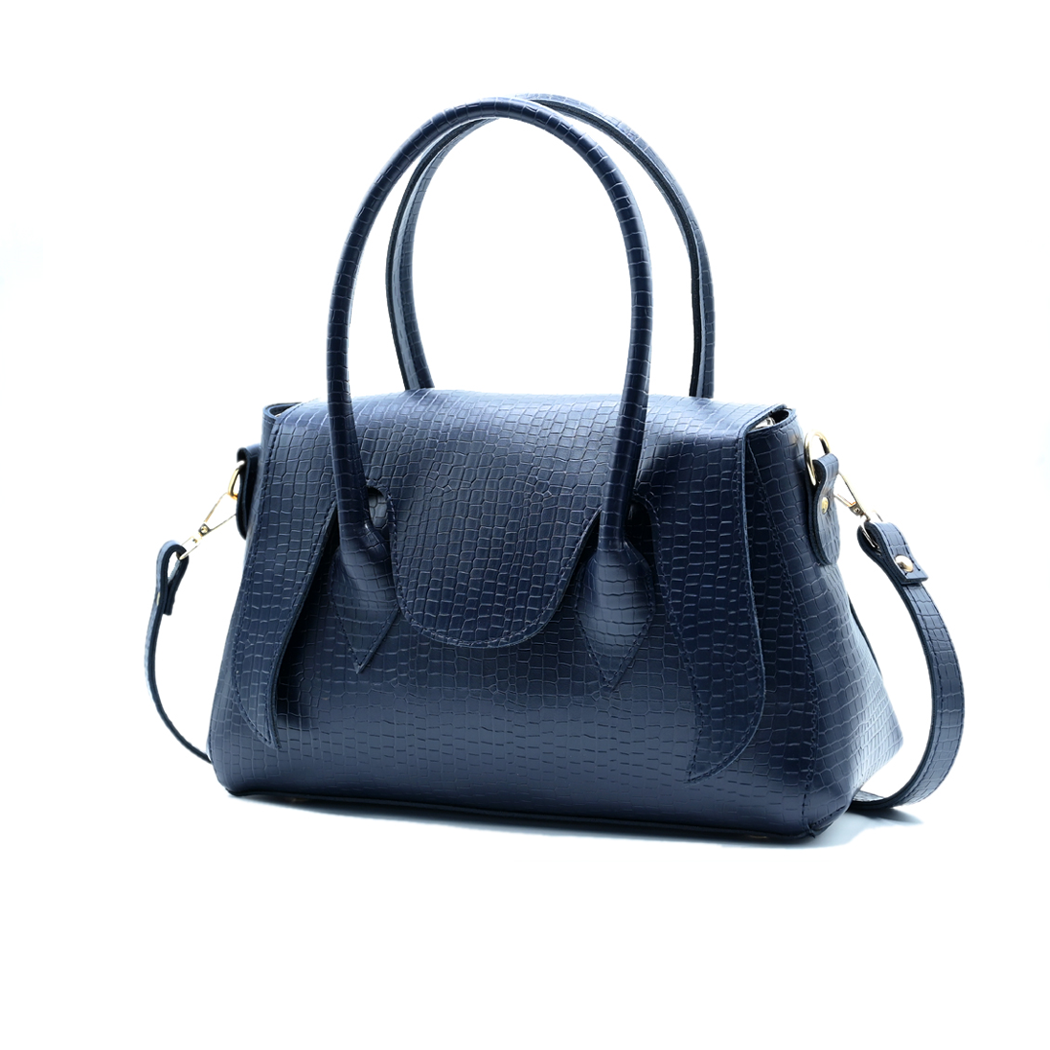Flap Satchel Bag – Navy Blue