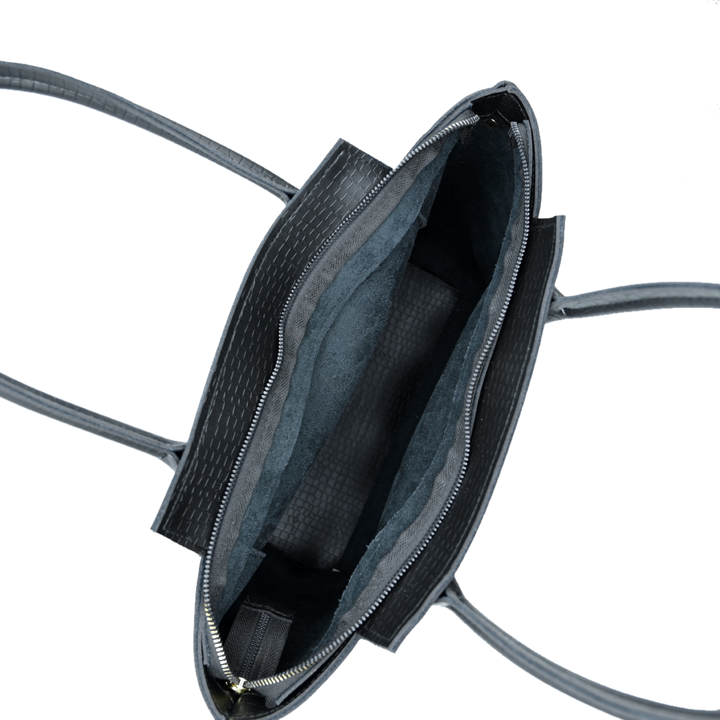 Structured Box Tote – Black