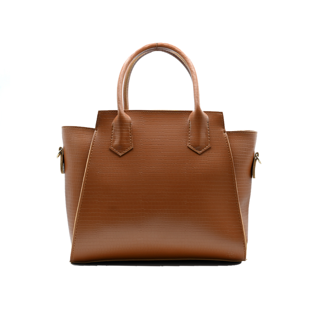 Structured Box Tote – Tangerine