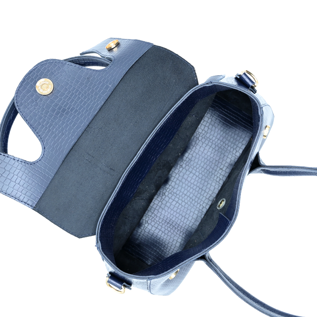Flap Satchel Bag – Navy Blue