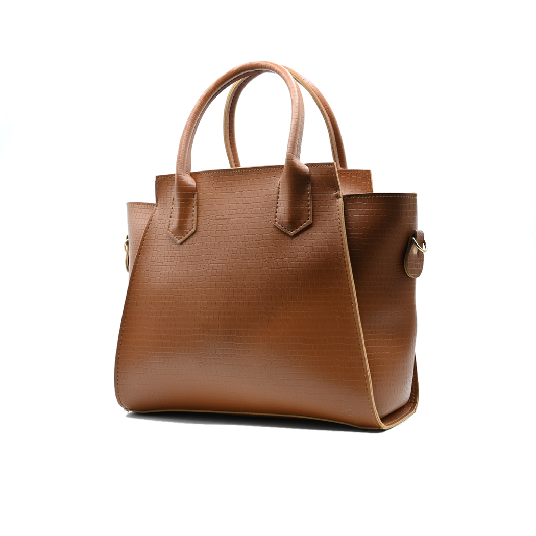 Structured Box Tote – Tangerine
