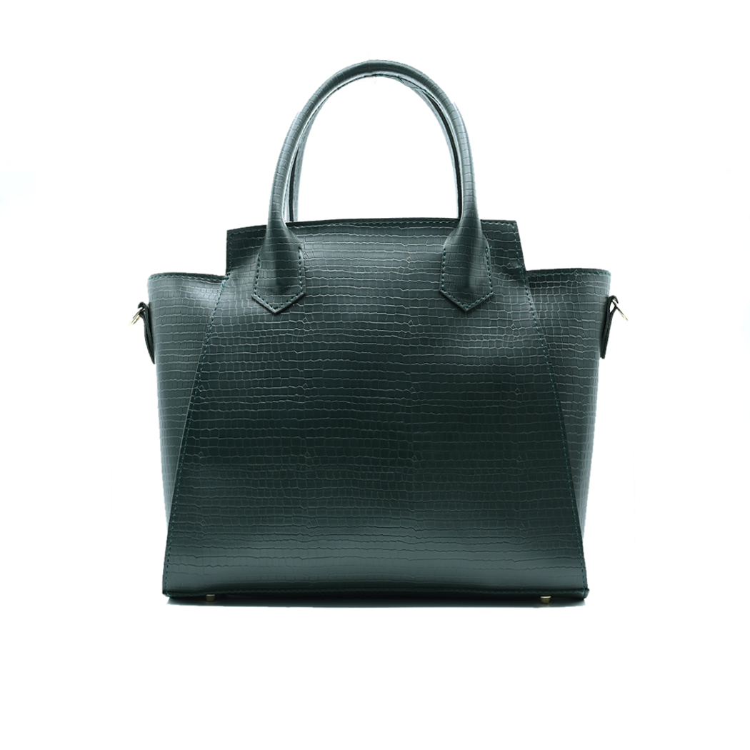 Structured Box Tote – Olive Green