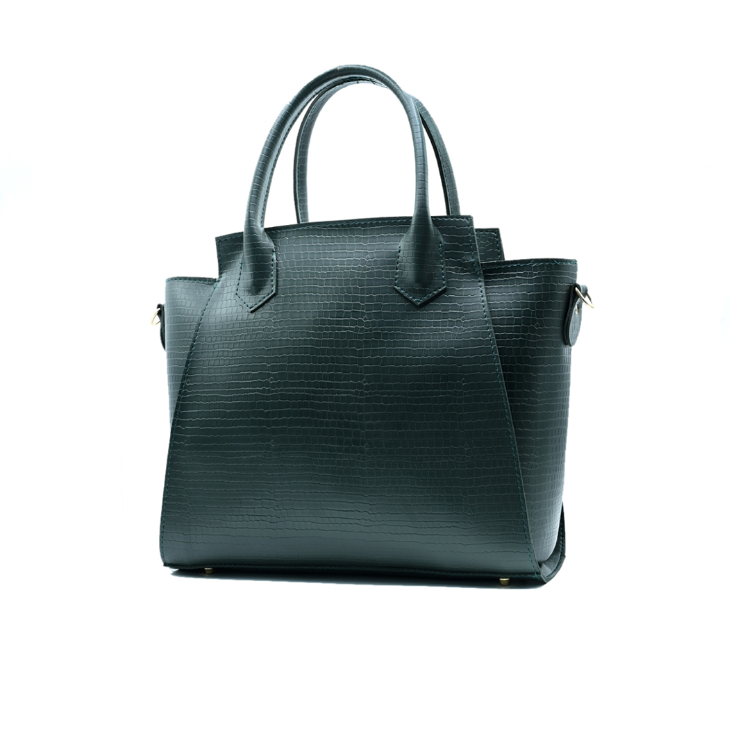 Structured Box Tote – Olive Green