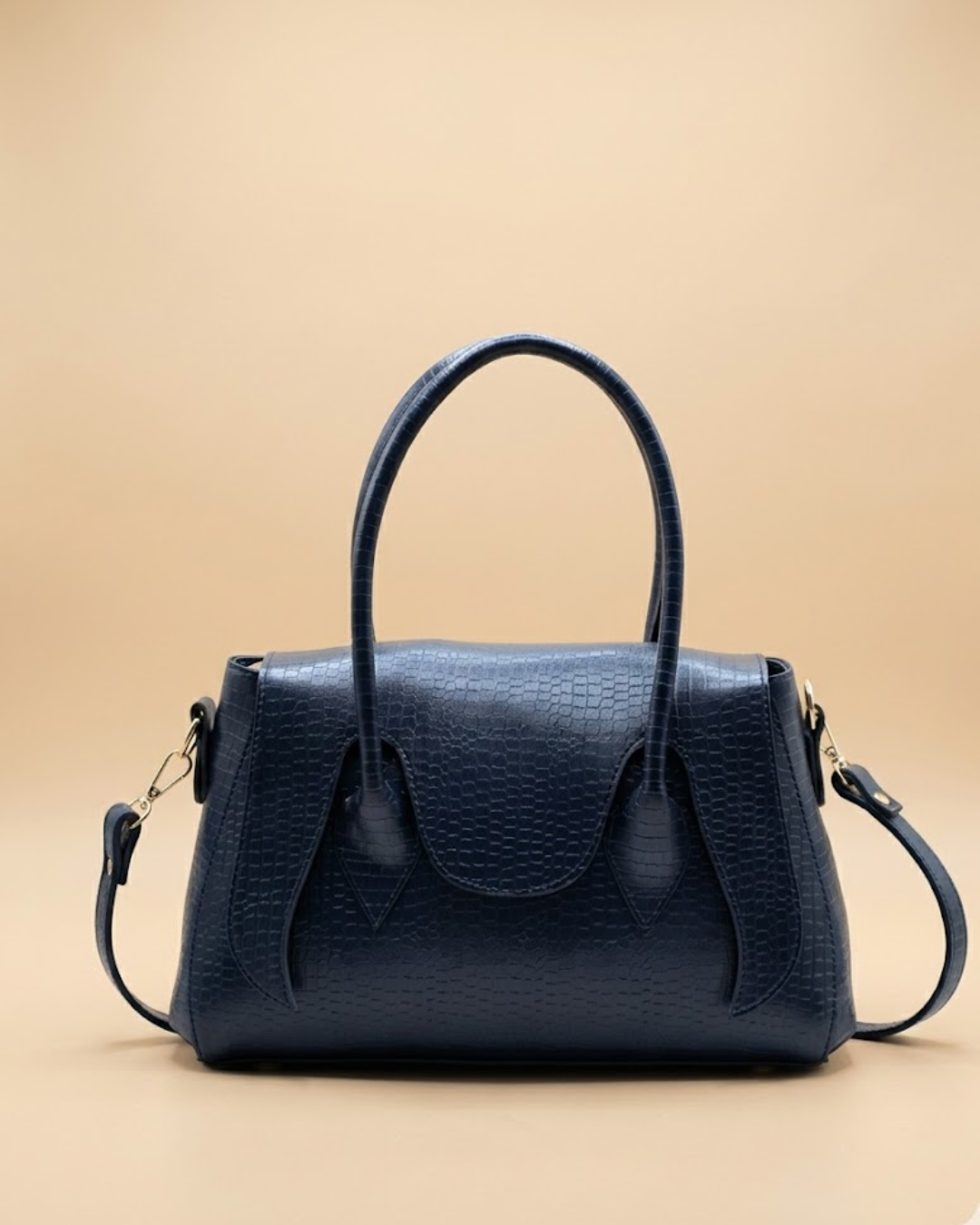 Flap Satchel Bag – Navy Blue